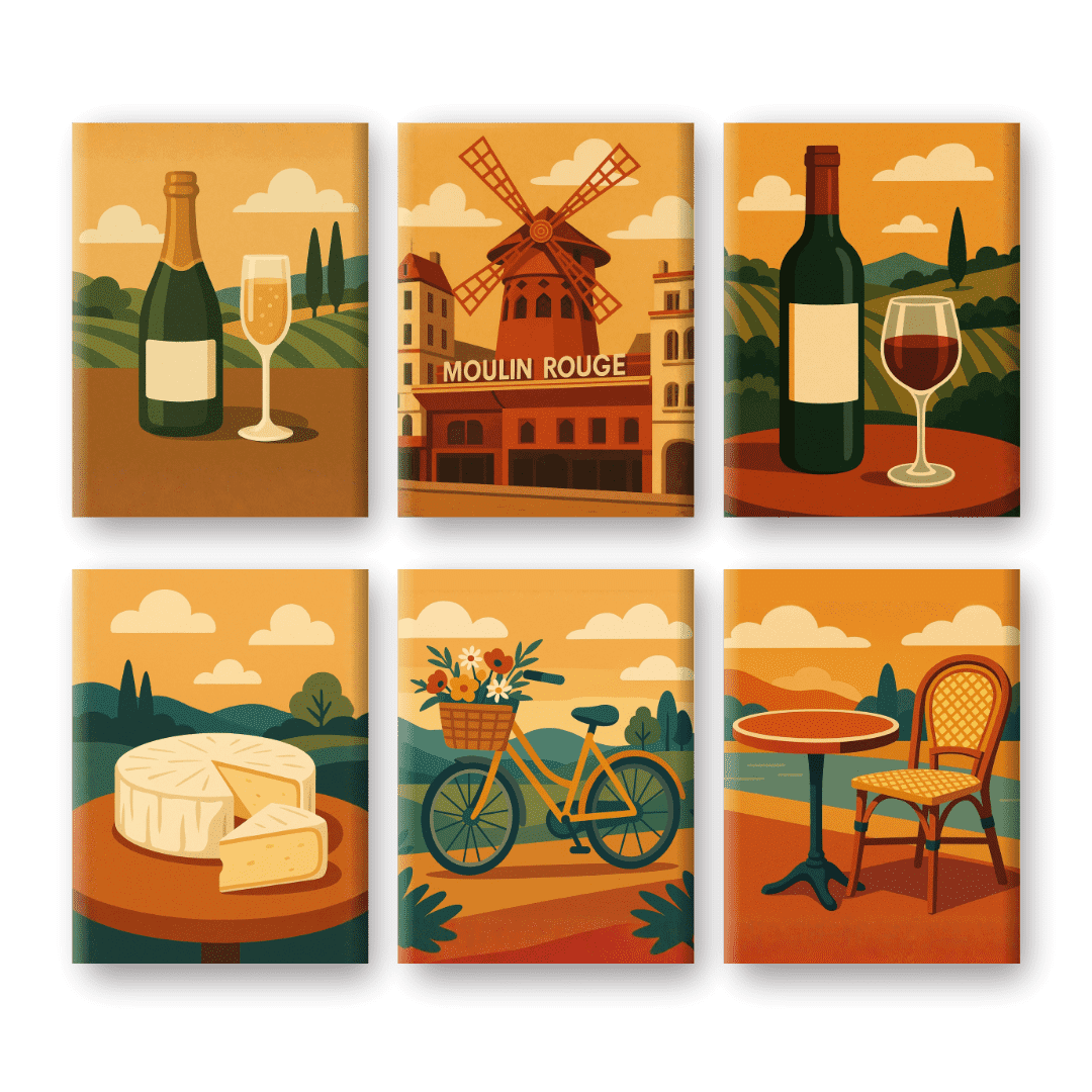 Parisian Flavors Mini Set - Paint by Numbers Kit