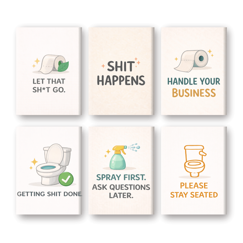 Whimsical Toilet Quotes - Paint by Numbers Kit