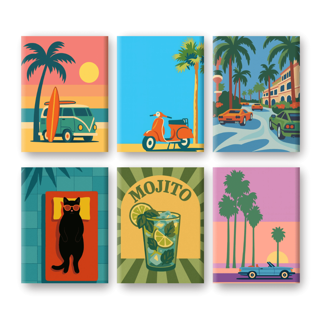 Tropical Retro: Island Vibes Set - Paint by Numbers Kit