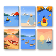Serene Water Landscapes - Paint by Numbers Kit