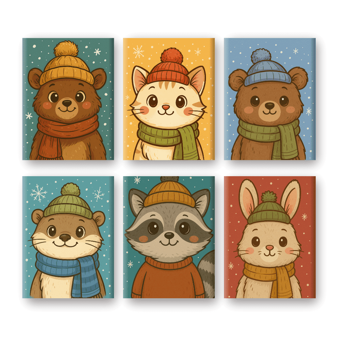 Winter Wildlife Mini Set - Paint by Numbers Kit