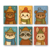 Winter Wildlife Mini Set - Paint by Numbers Kit