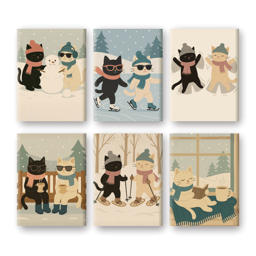 Winter Paws: Cats on Ice - Paint by Numbers Kit