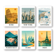 Global Travel Mini Art Set - Paint by Numbers Kit