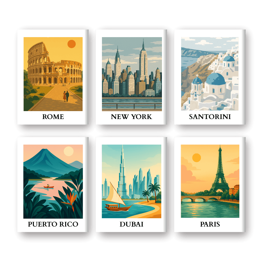 Global Travel Mini Art Set - Paint by Numbers Kit