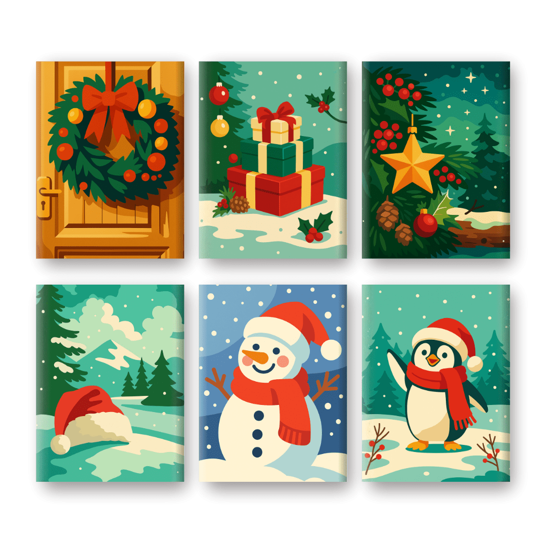 Cozy Christmas Mini Masterpieces - Paint by Numbers Kit