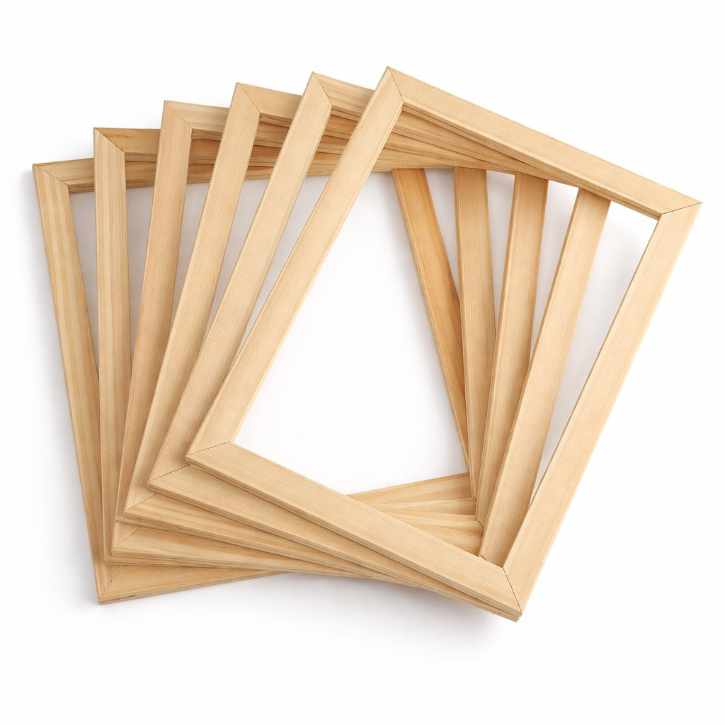 6 Wooden Frames for Mini Paintings - Paint by Numbers Kit