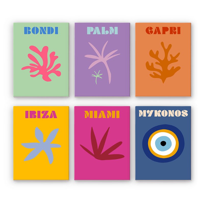 Coastal Vibes Mini Paintings Set - Paint by Numbers Kit