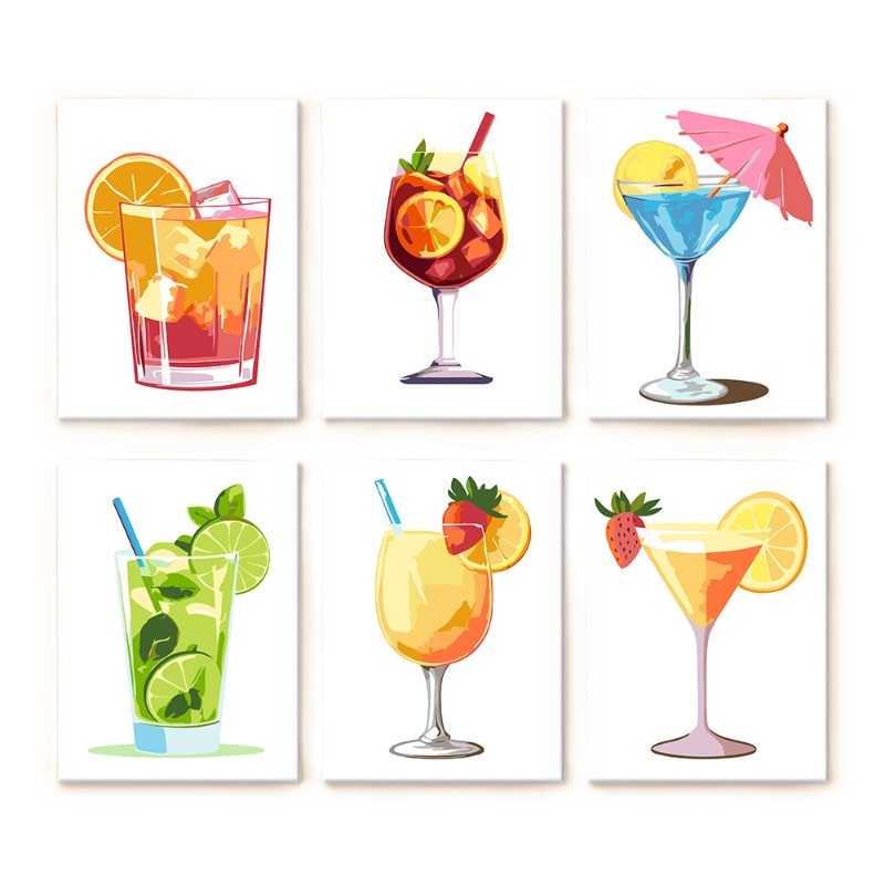 Summer Sips Mini Set - Paint by Numbers Kit