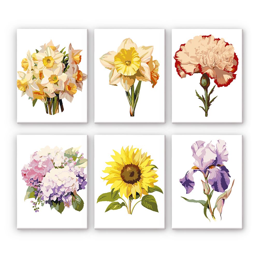 Mini Flower Bloom Set 2.0 - Paint by Numbers Kit