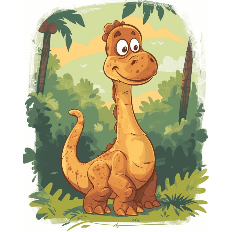 Dino Adventure in the Forest - Paint by Numbers Kit