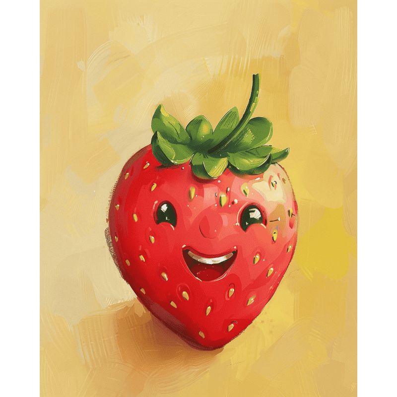 Juicy Strawberry Joy - Paint by Numbers Kit