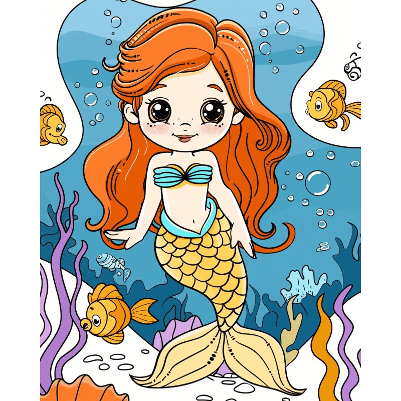 Mermaid’s Dreamscape - Paint by Numbers Kit