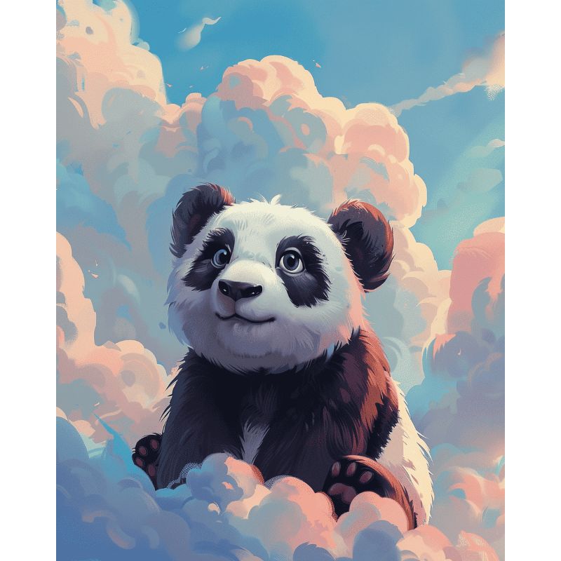 Cloud-High Panda - Paint by Numbers Kit