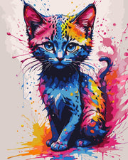 Playful Cat Splash - Paint by Numbers Kit