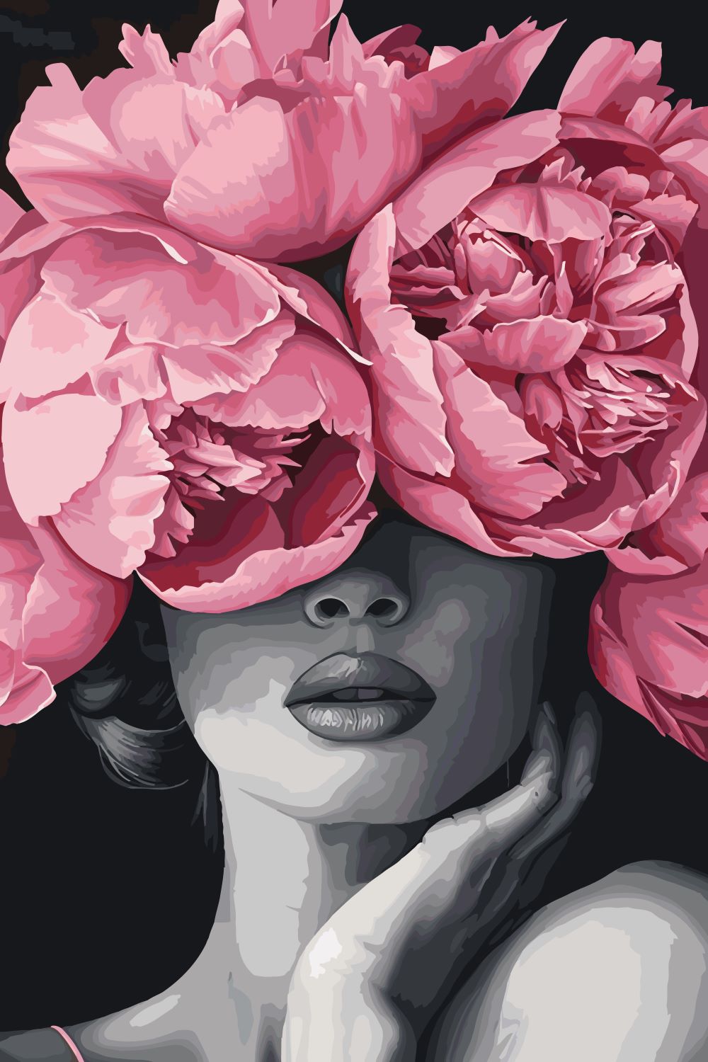 Luminous Noir Woman - Paint by Numbers Kit