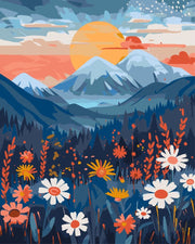 Bright Valley Panorama - Paint by Numbers Kit