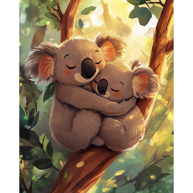 Cuddly Koalas Duo - Paint by Numbers Kit
