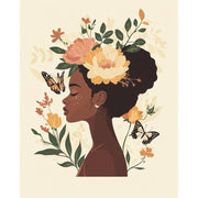 African Beauty in Flowers - Paint by Numbers Kit