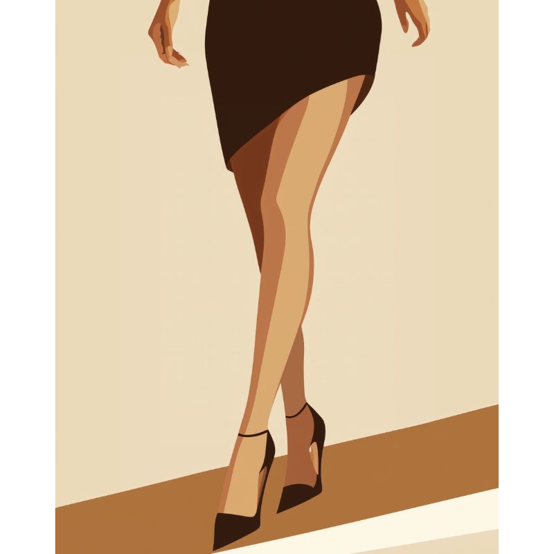 Elegant Dress in Bloom - Paint by Numbers Kit