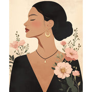 Graceful Blossom Portrait - Paint by Numbers Kit