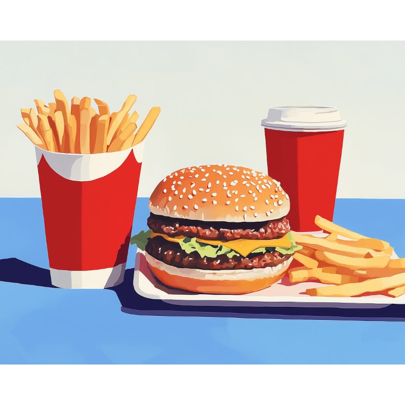 Quick Bite Delight - Paint by Numbers Kit
