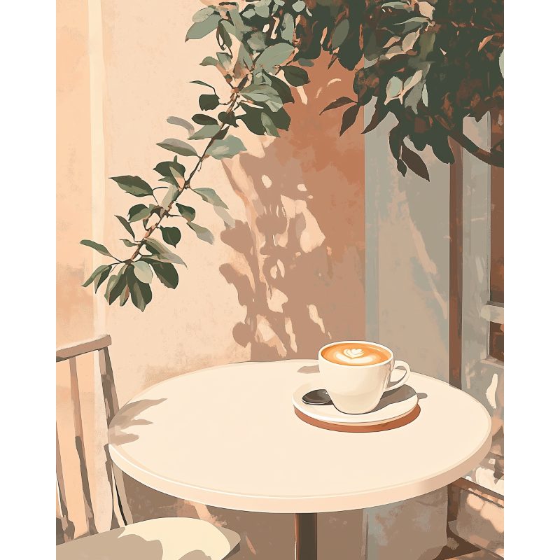Morning Coffee Moment - Paint by Numbers Kit
