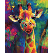Stylish Giraffe in Color - Paint by Numbers Kit