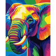 Colorful Elephant Majesty - Paint by Numbers Kit