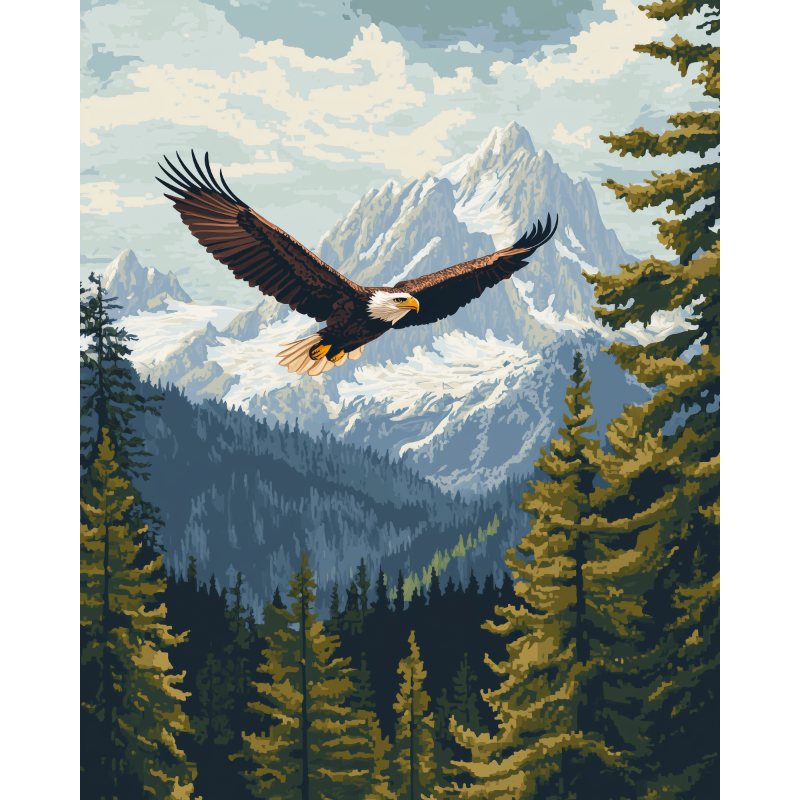 Majestic Eagle Soar - Paint by Numbers Kit