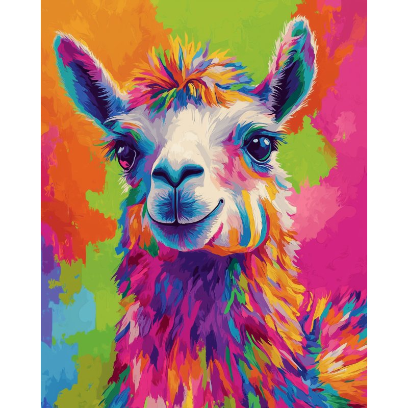 Vivid Alpaca Dreams - Paint by Numbers Kit