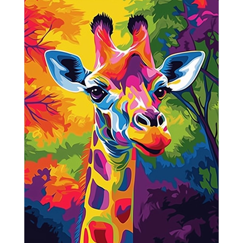 Whimsical Giraffe Palette - Paint by Numbers Kit