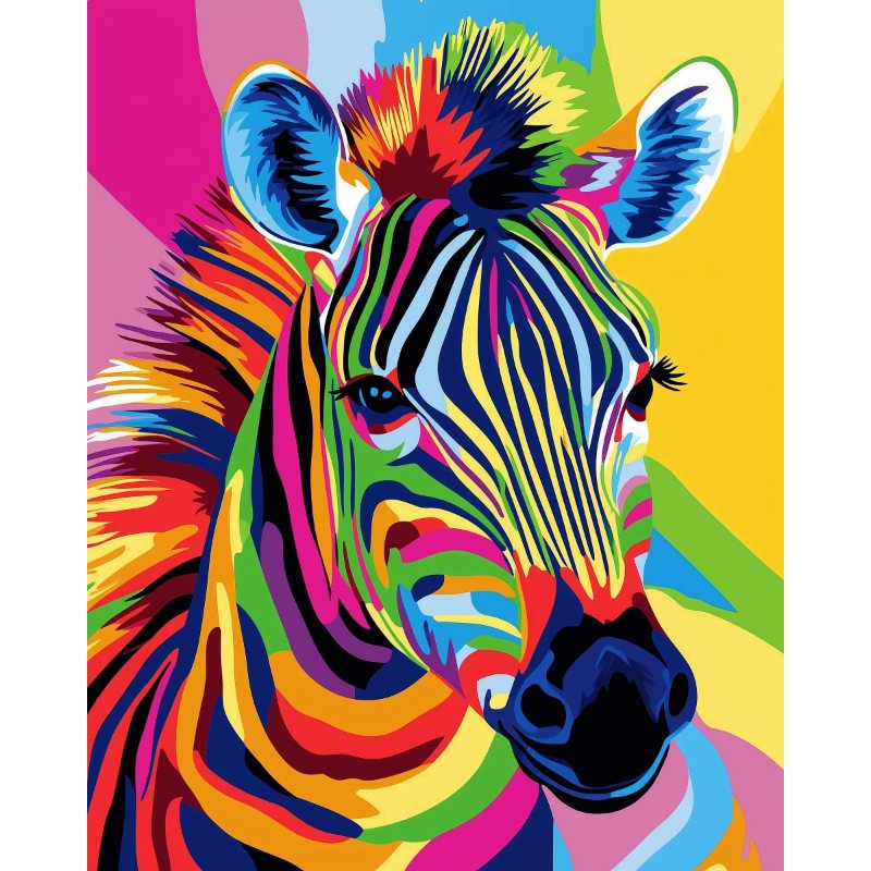 Abstract Zebra Chic - Paint by Numbers Kit
