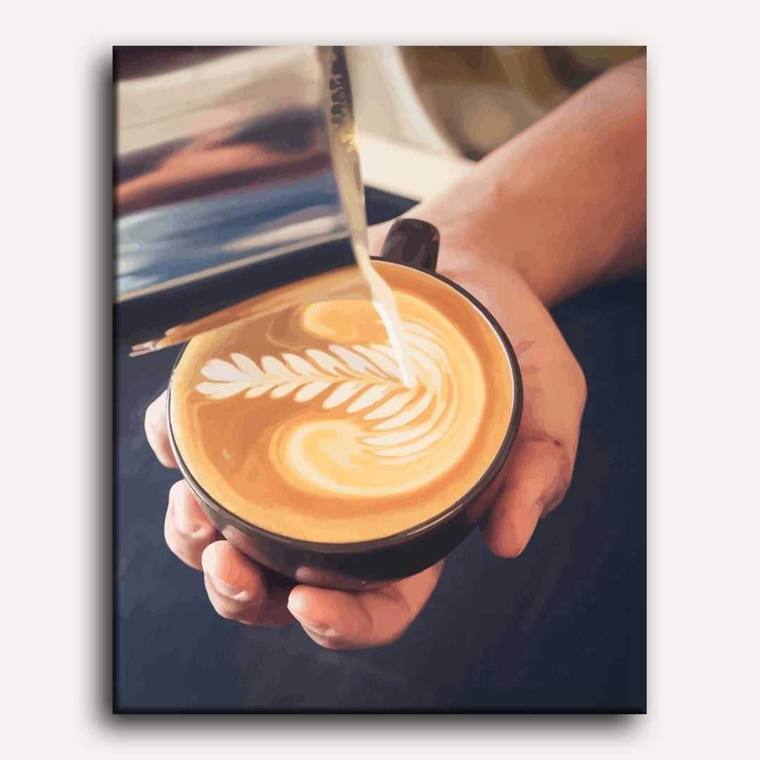 Creamy Coffee Moment | Paint by Numbers - Detail 2