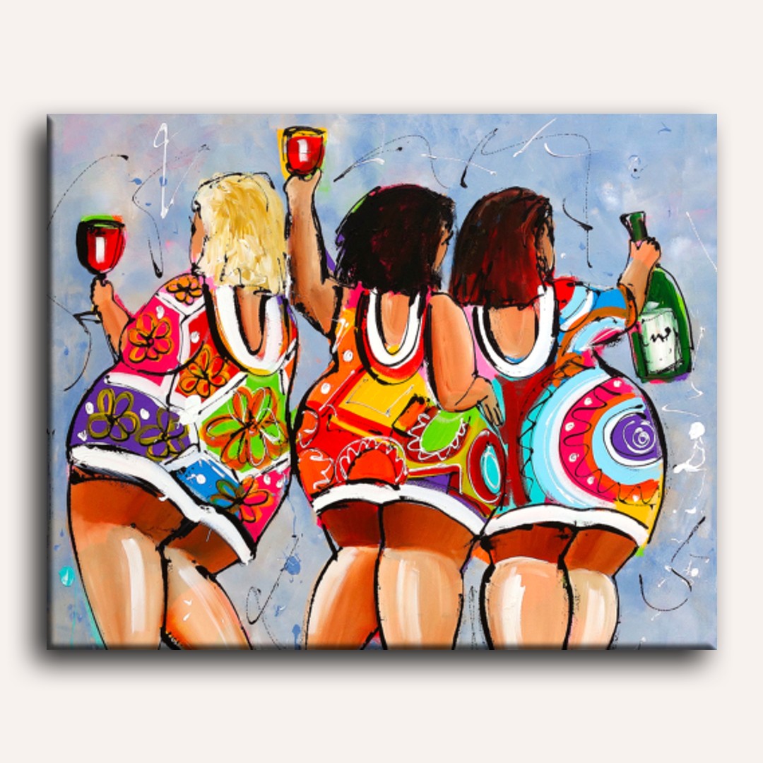 Charming Ladies’ Toast | Paint by Numbers - Detail 2