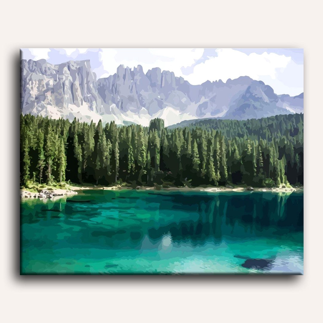 Mountain Reflection | Paint by Numbers - Detail 2