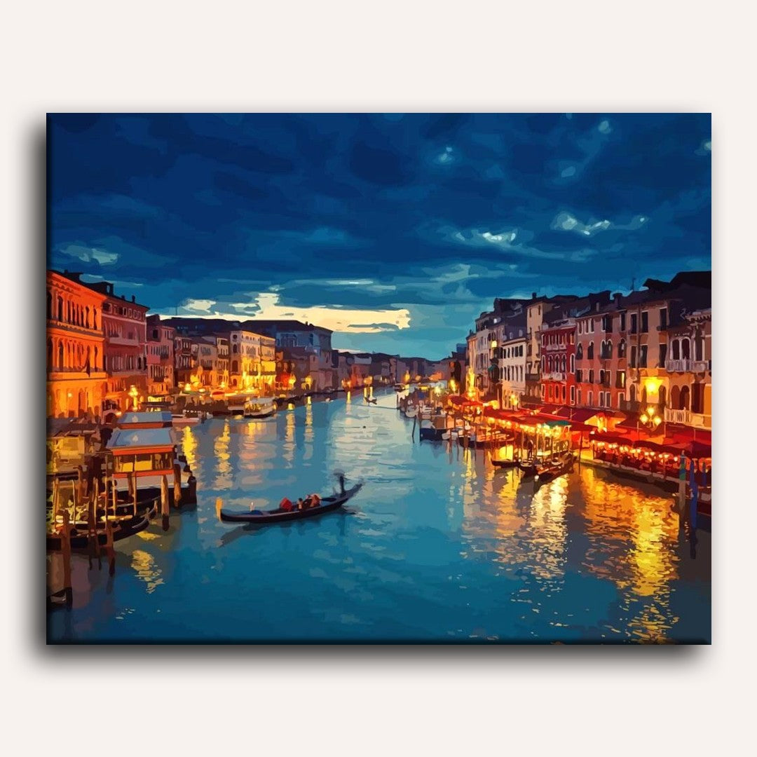 Nighttime Venice | Paint by Numbers - Detail 2