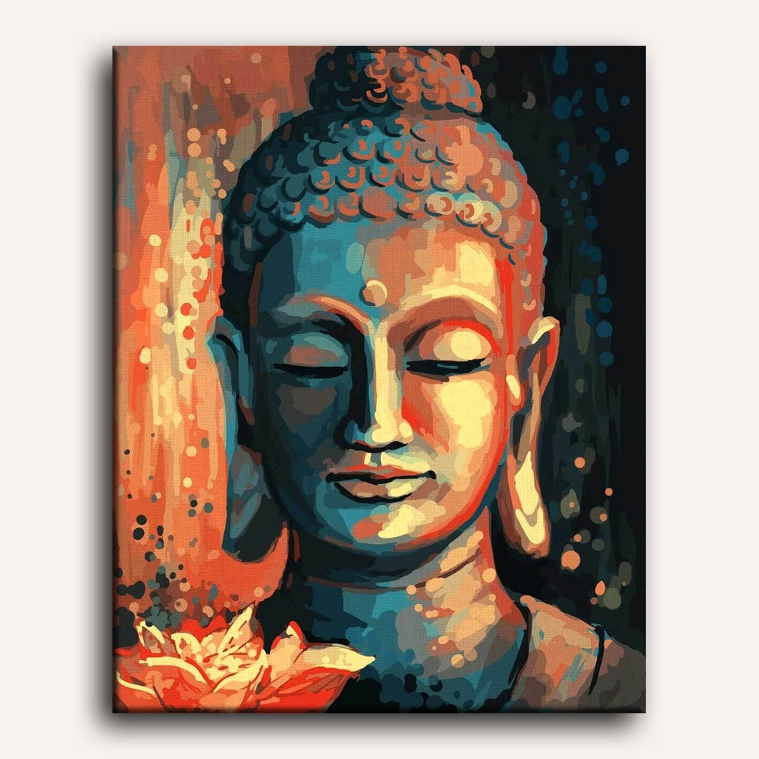 Serene Buddha with Bloom - Detail 2