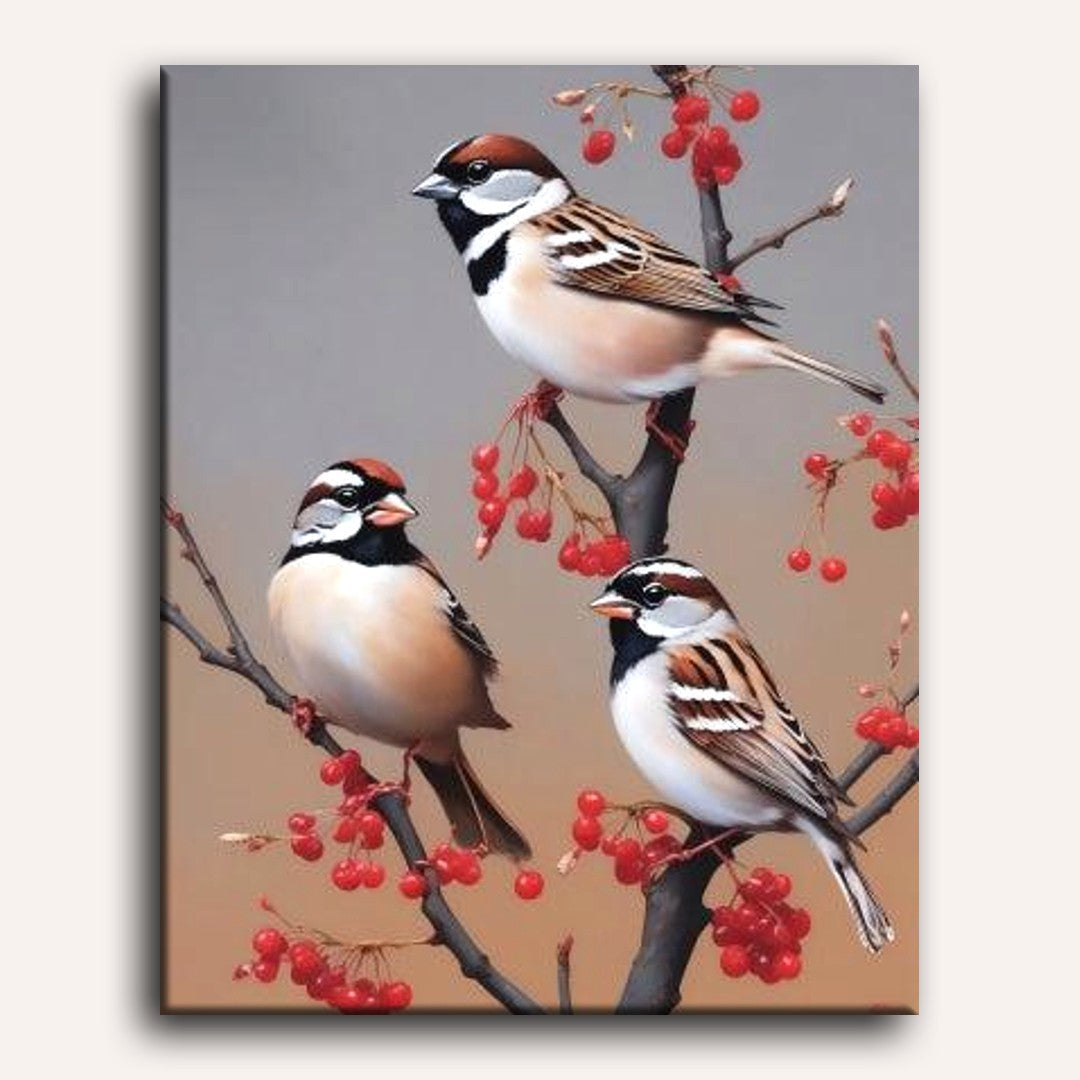 Whimsical Birds in Flight - Detail 2