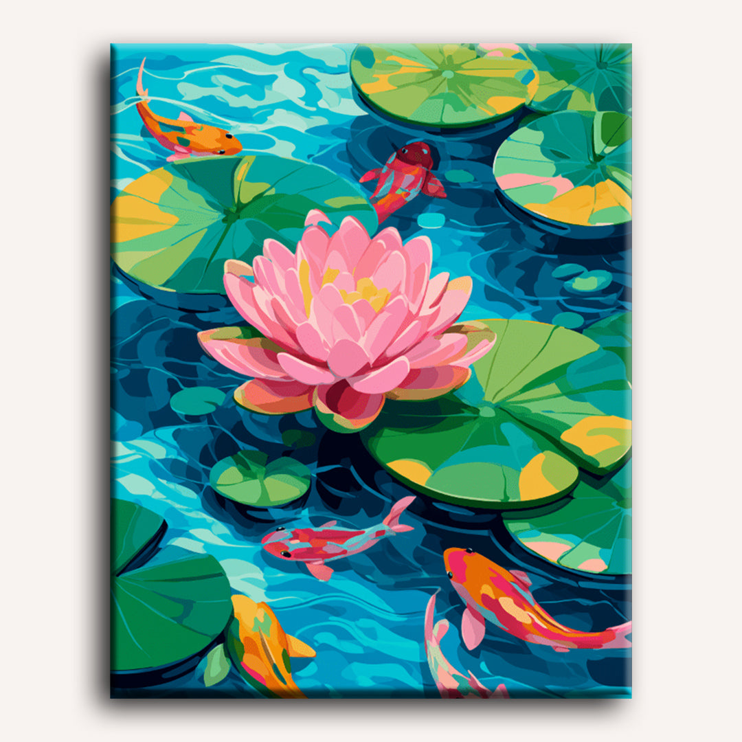 Underwater Lotus & Koi - Detail 2