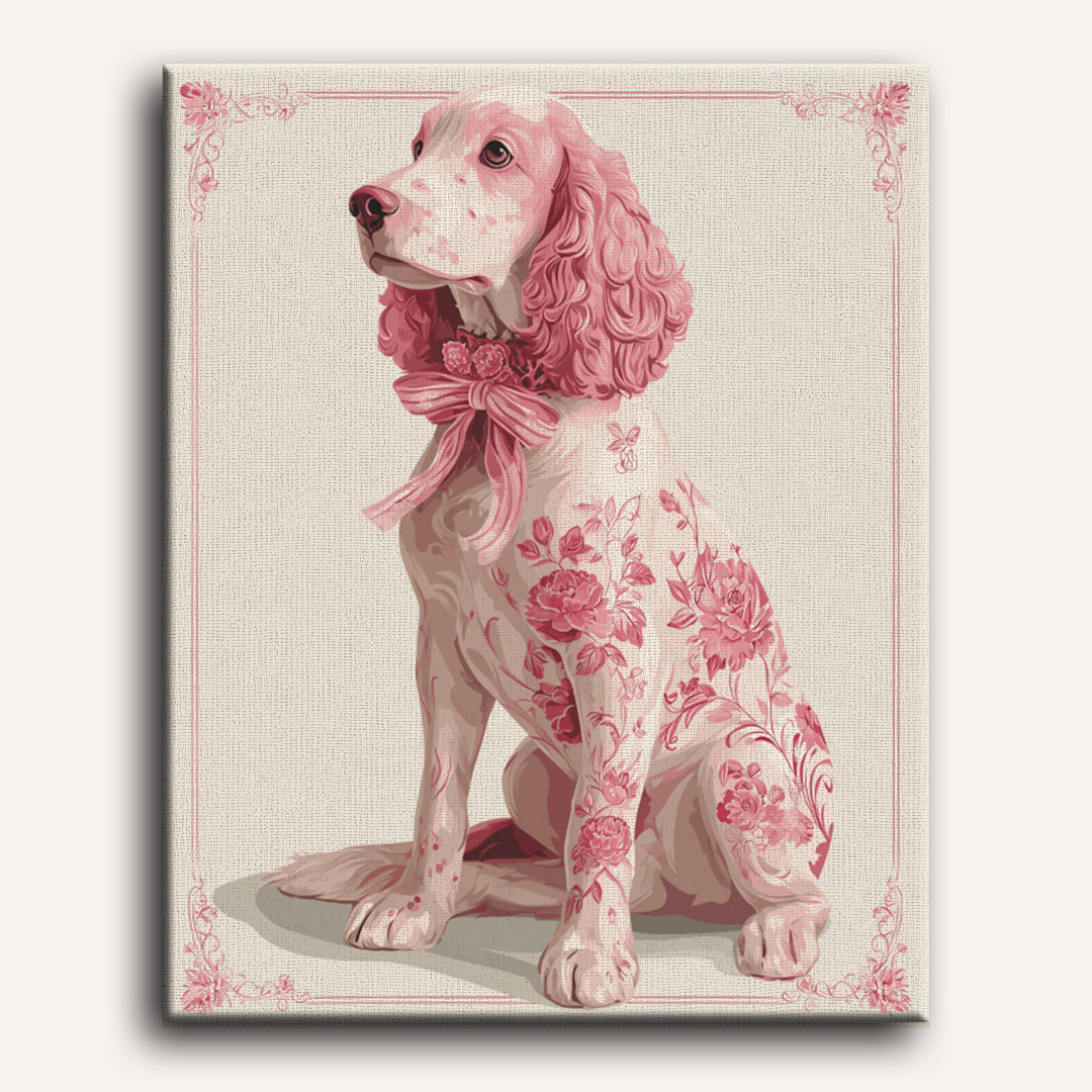 Elegant Spaniel in Bloom - Detail 2