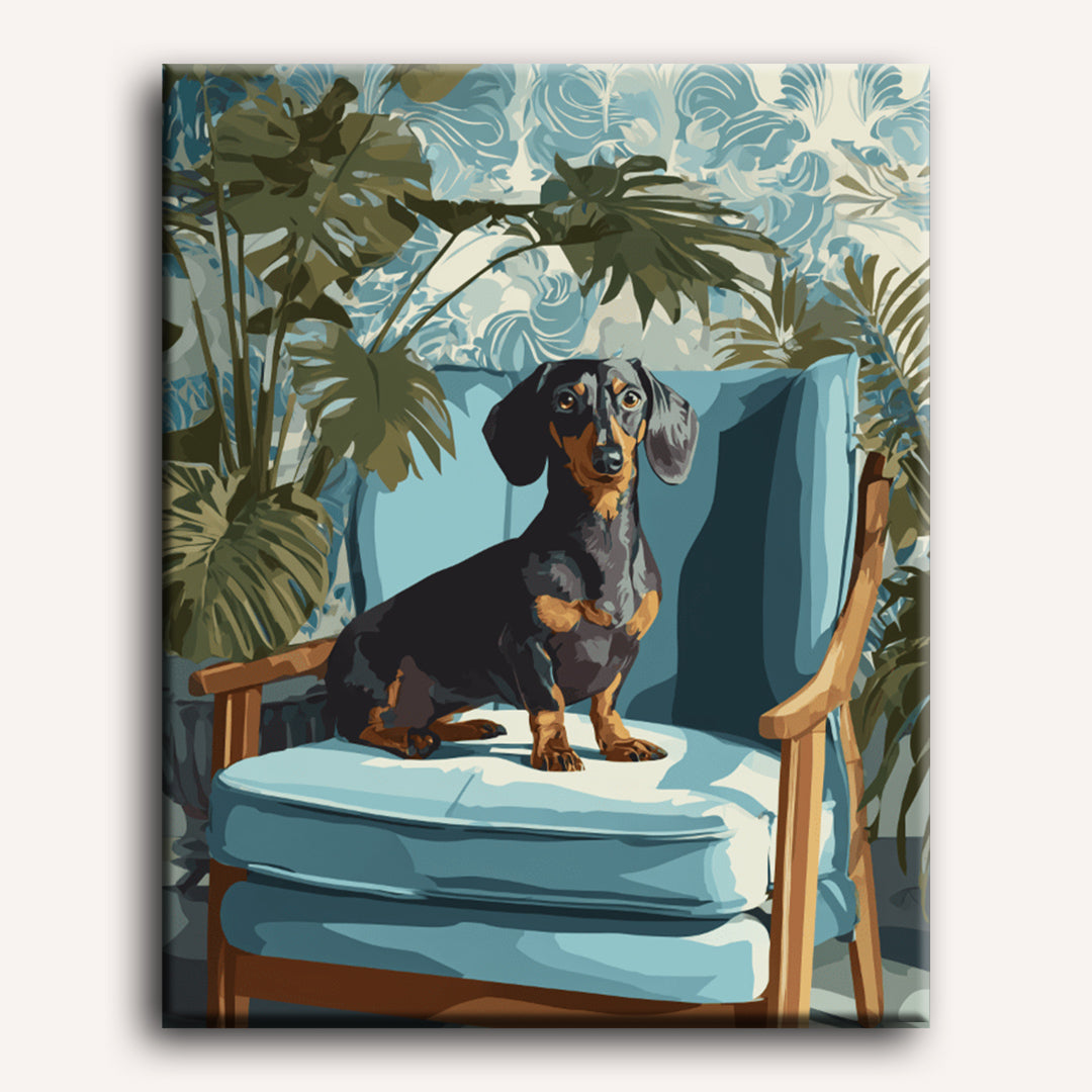 Cozy Dachshund Portrait - Detail 2