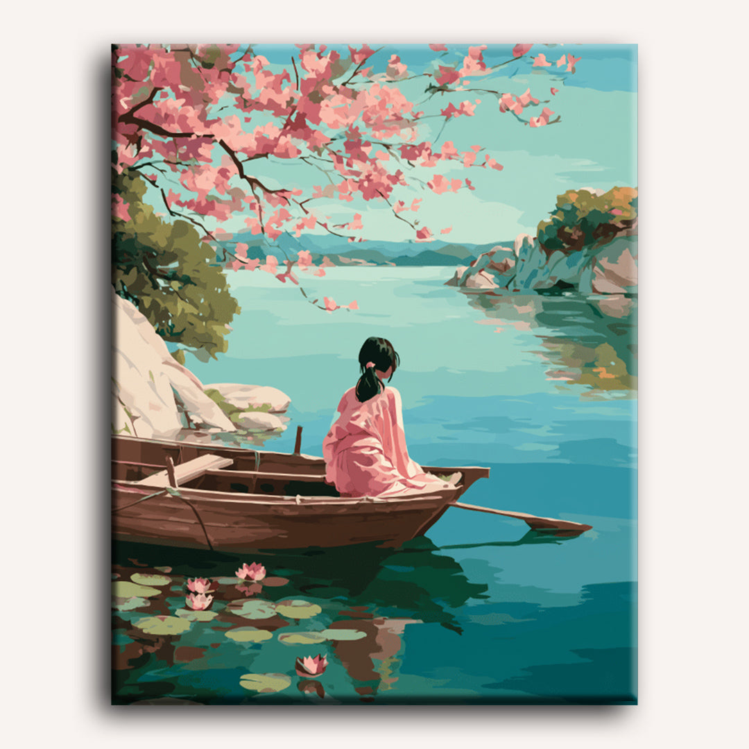 Peaceful Lake Retreat | Paint by Number - Detail 2