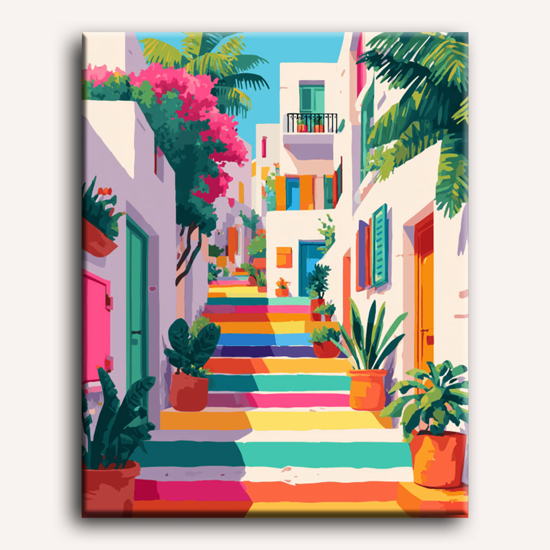 Colorful Castle Stairs - Detail 2