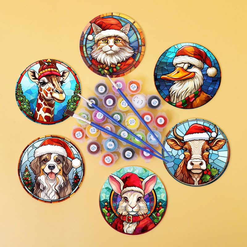Holiday Coasters - 6-Piece Set - Detail 2