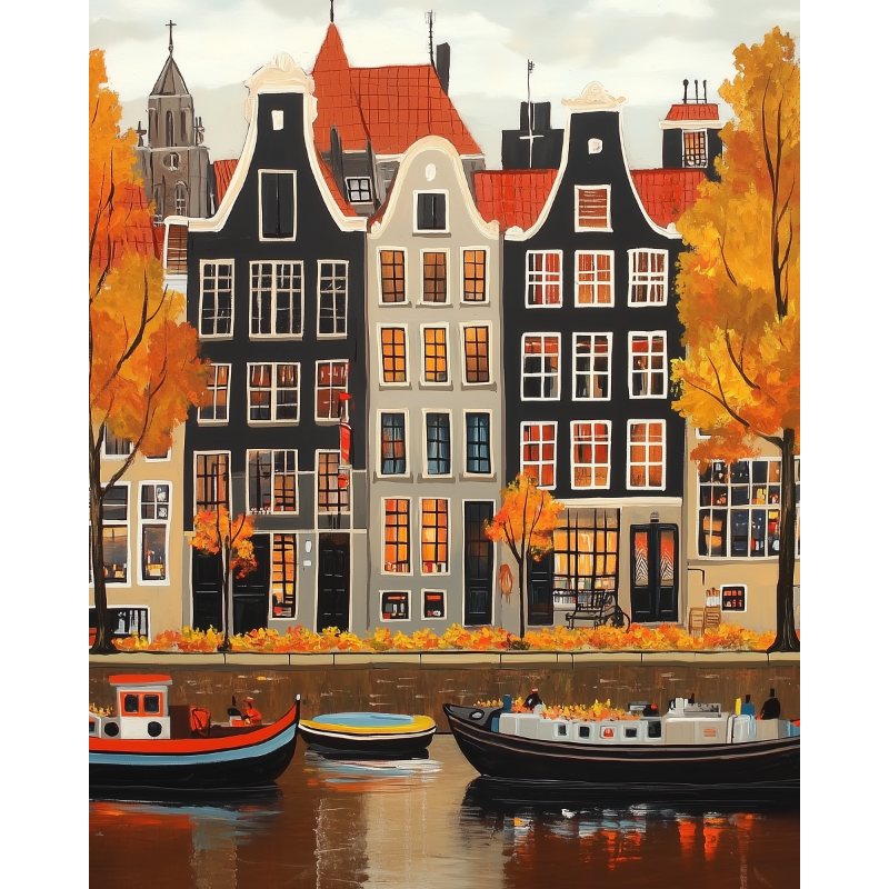Amsterdam Dreamscape - Paint by Numbers Kit