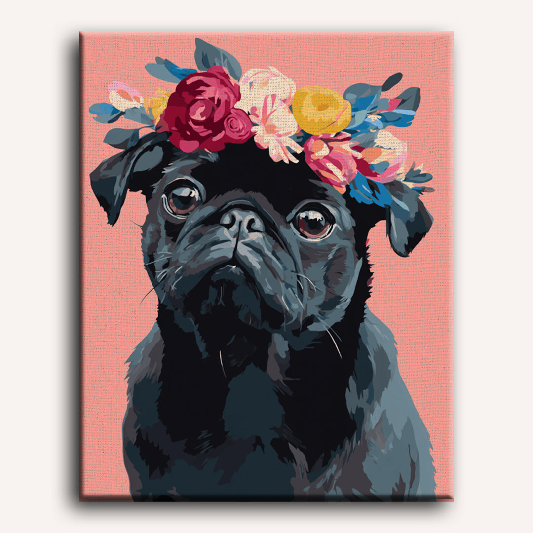 Elegant Black Pug Portrait - Detail 2