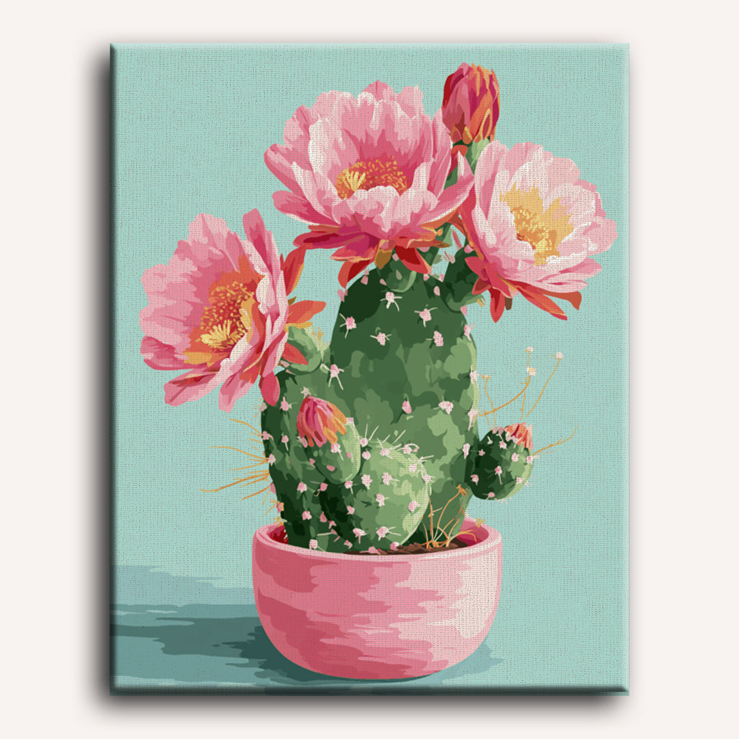 Vibrant Cactus Blooms - Detail 2