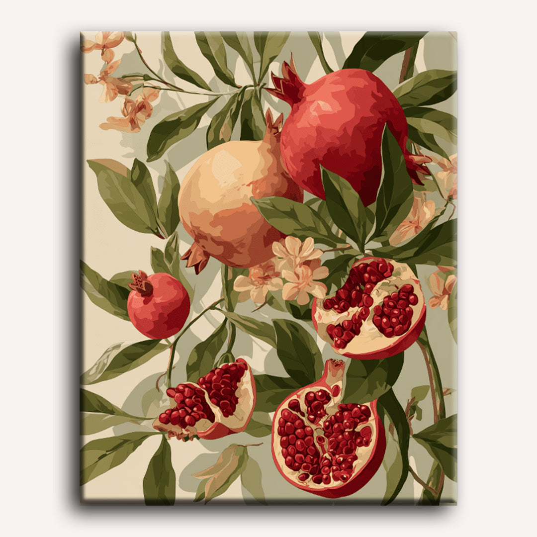 Pomegranate Blossom & Fruit Scene - Detail 2