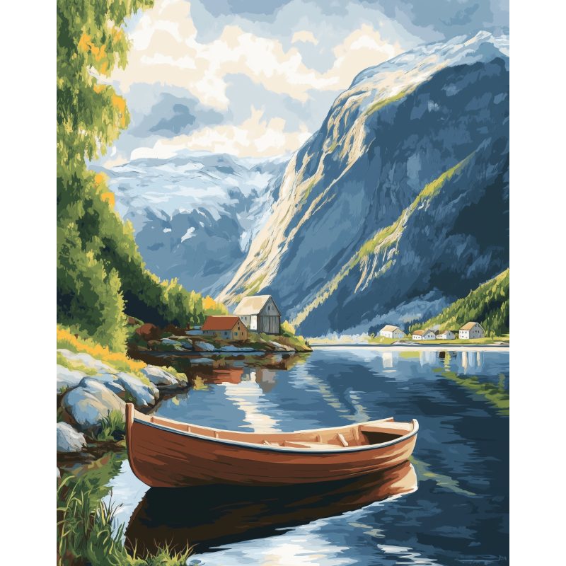 Norwegian Fjord Serenity - Paint by Numbers Kit